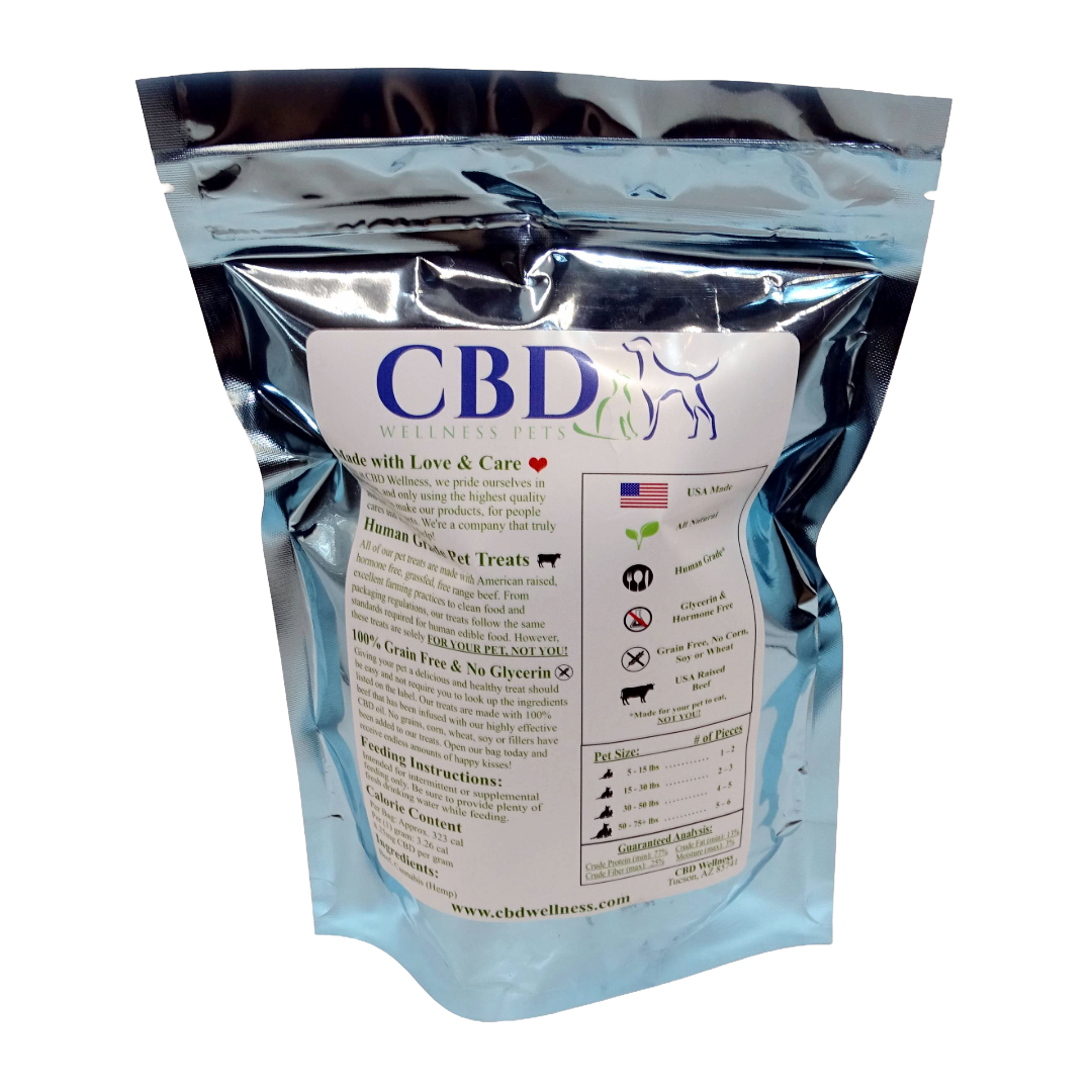 CBD Beef Bites for Dogs 800mg | Human Grade CBD Dog Treats | CBD Wellness