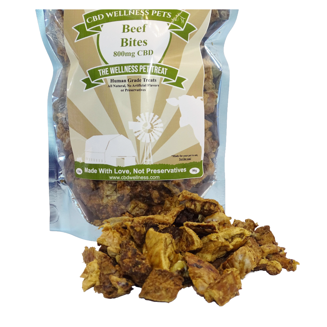 CBD Beef Bites for Dogs 800mg | Human Grade CBD Dog Treats | CBD Wellness