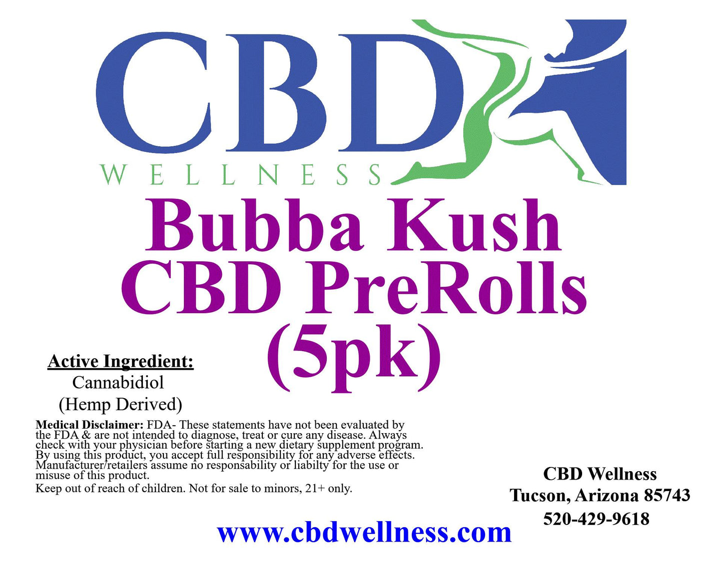 Bubba Kush CBD Hemp Pre-Rolls