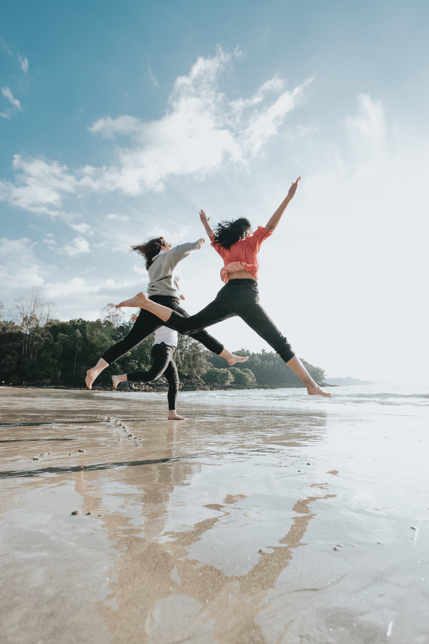 Running on the beach after taking CBD Wellness Tincture